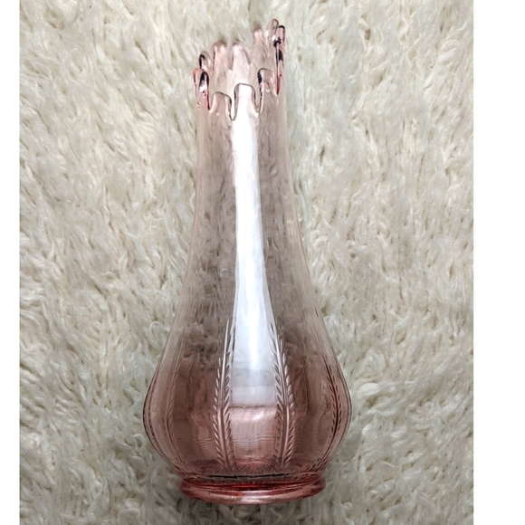 🌸Vintage 15" Pink Swung Vase MCM Retro